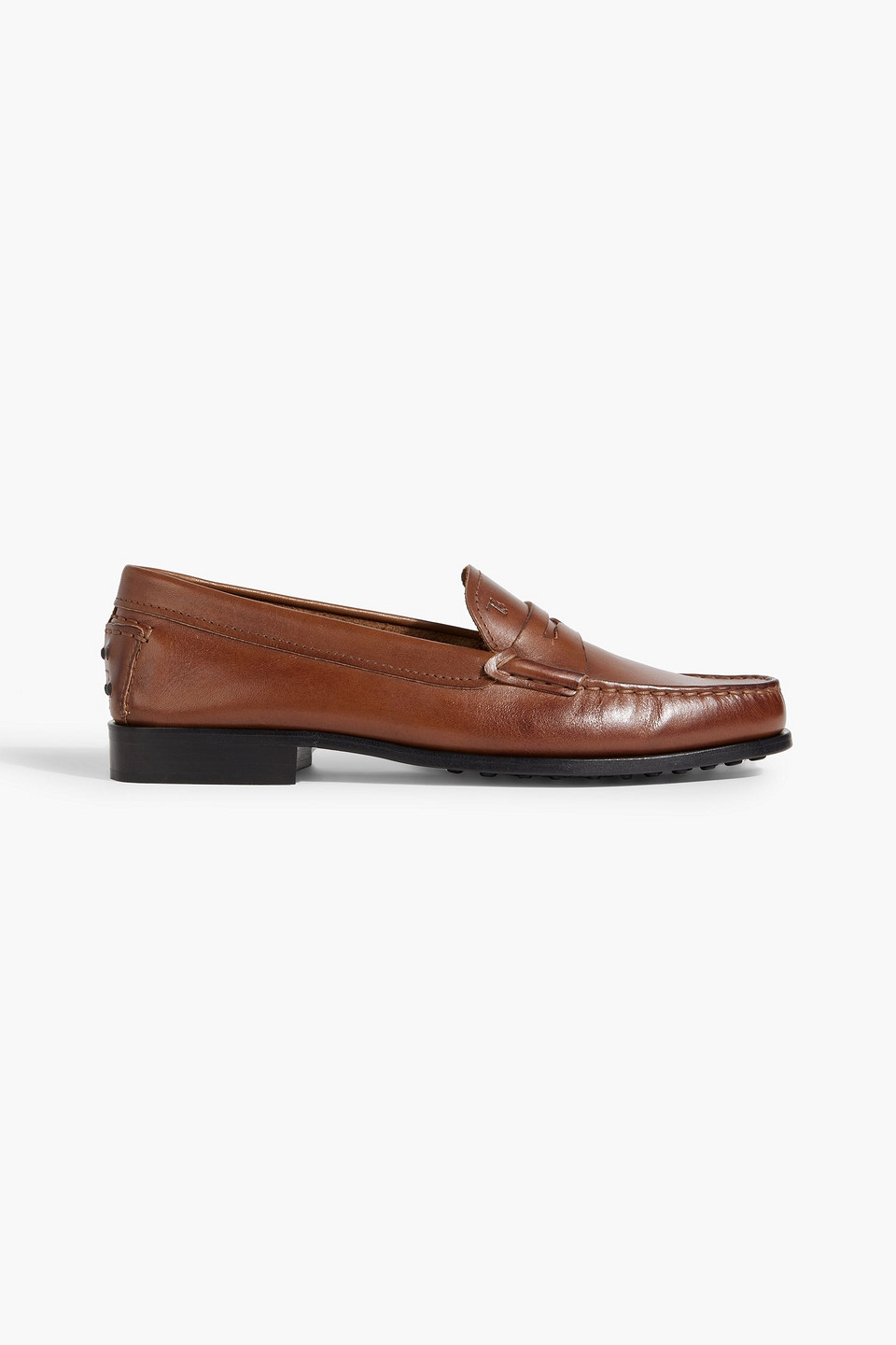 Tod's Leather Loafers In Brown