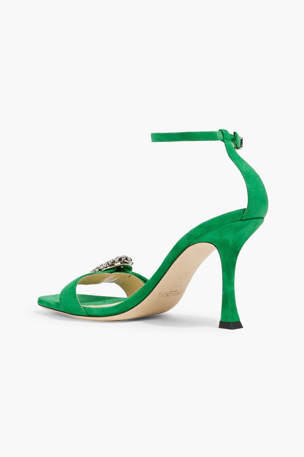 JIMMY CHOO Marsai 90 crystal-embellished suede sandals