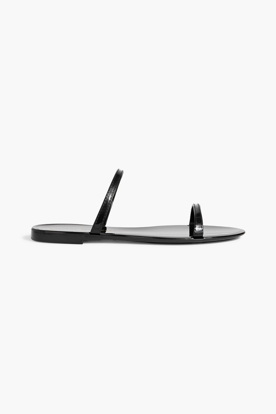 Stuart Weitzman Sawyer Rubber Sandals In Black