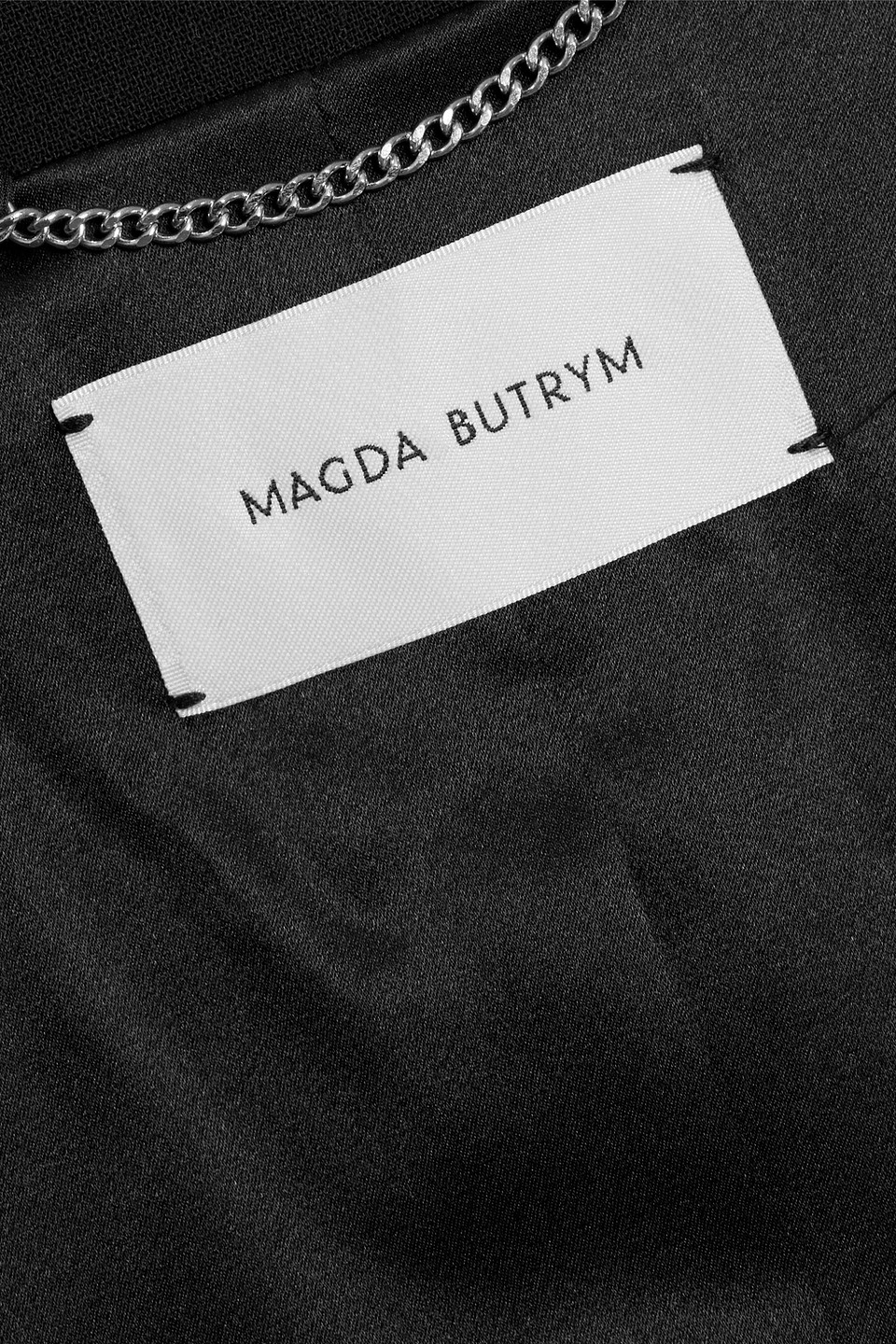 Magda Butrym Floral-detail Cropped Jacket In Black