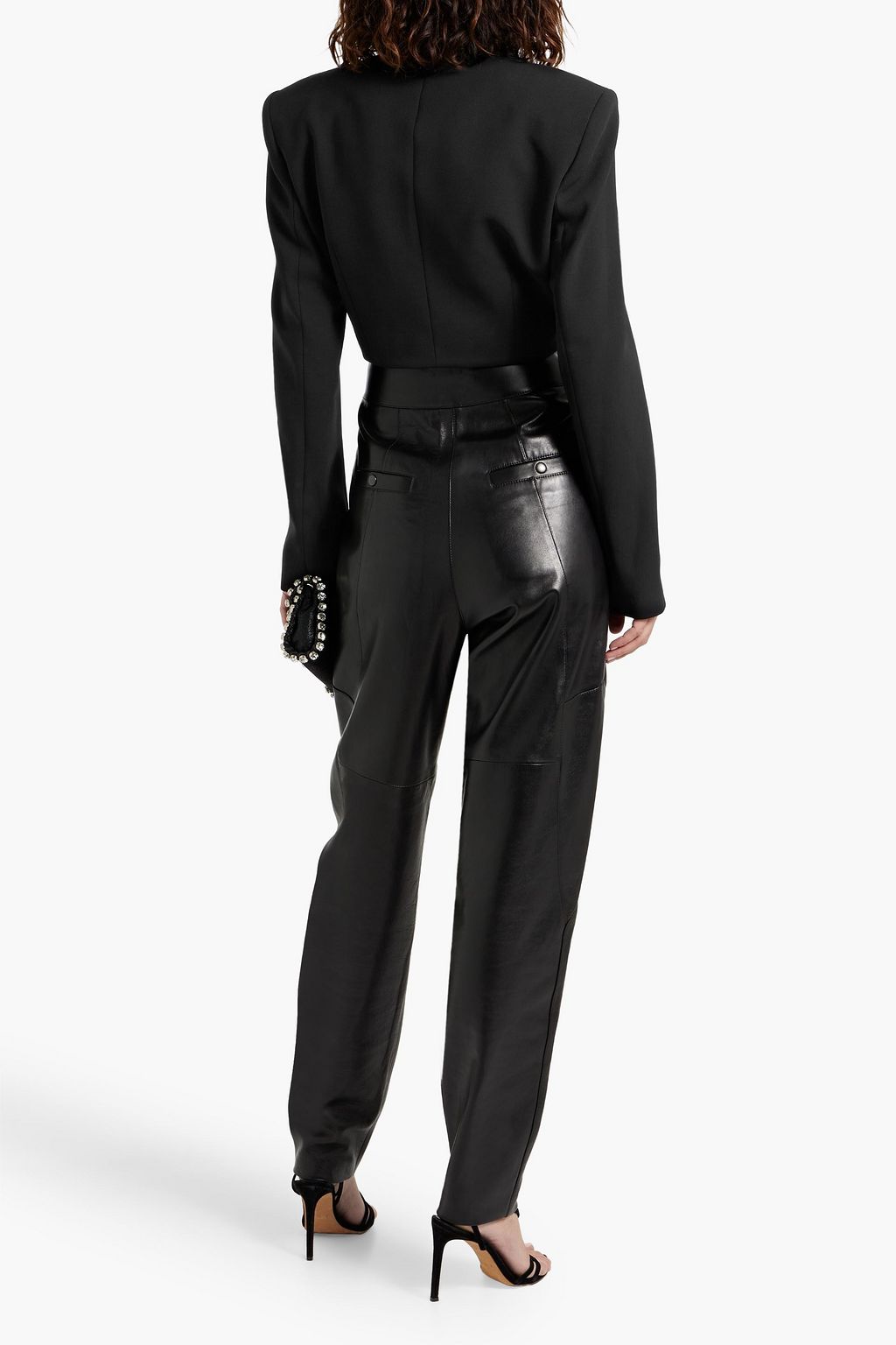 MAGDA BUTRYM Cropped cutout wool-blend crepe jacket