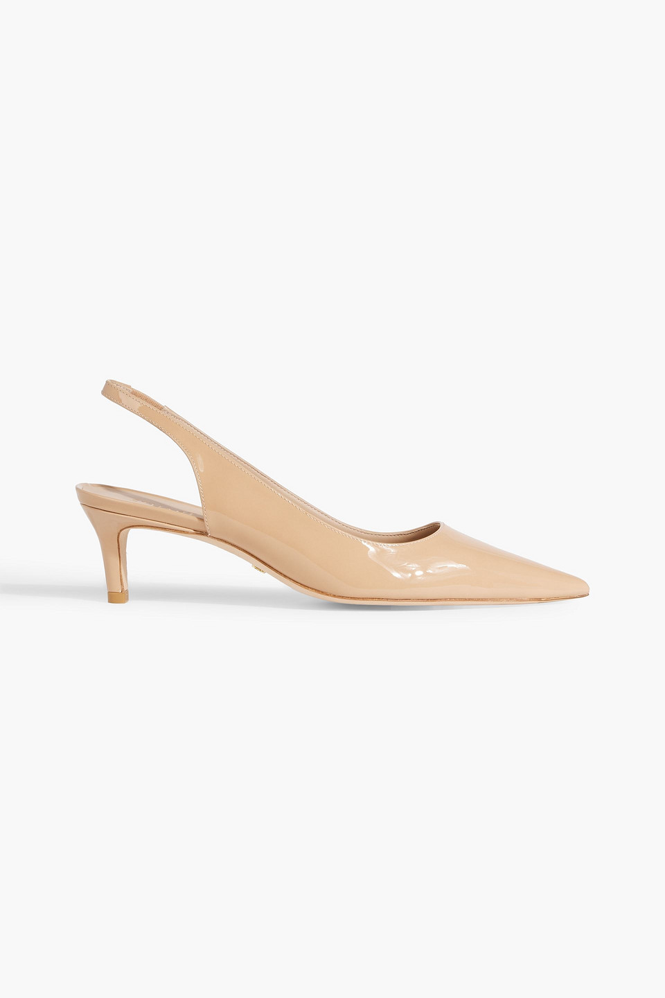 Stuart 50 patent-leather slingback pumps