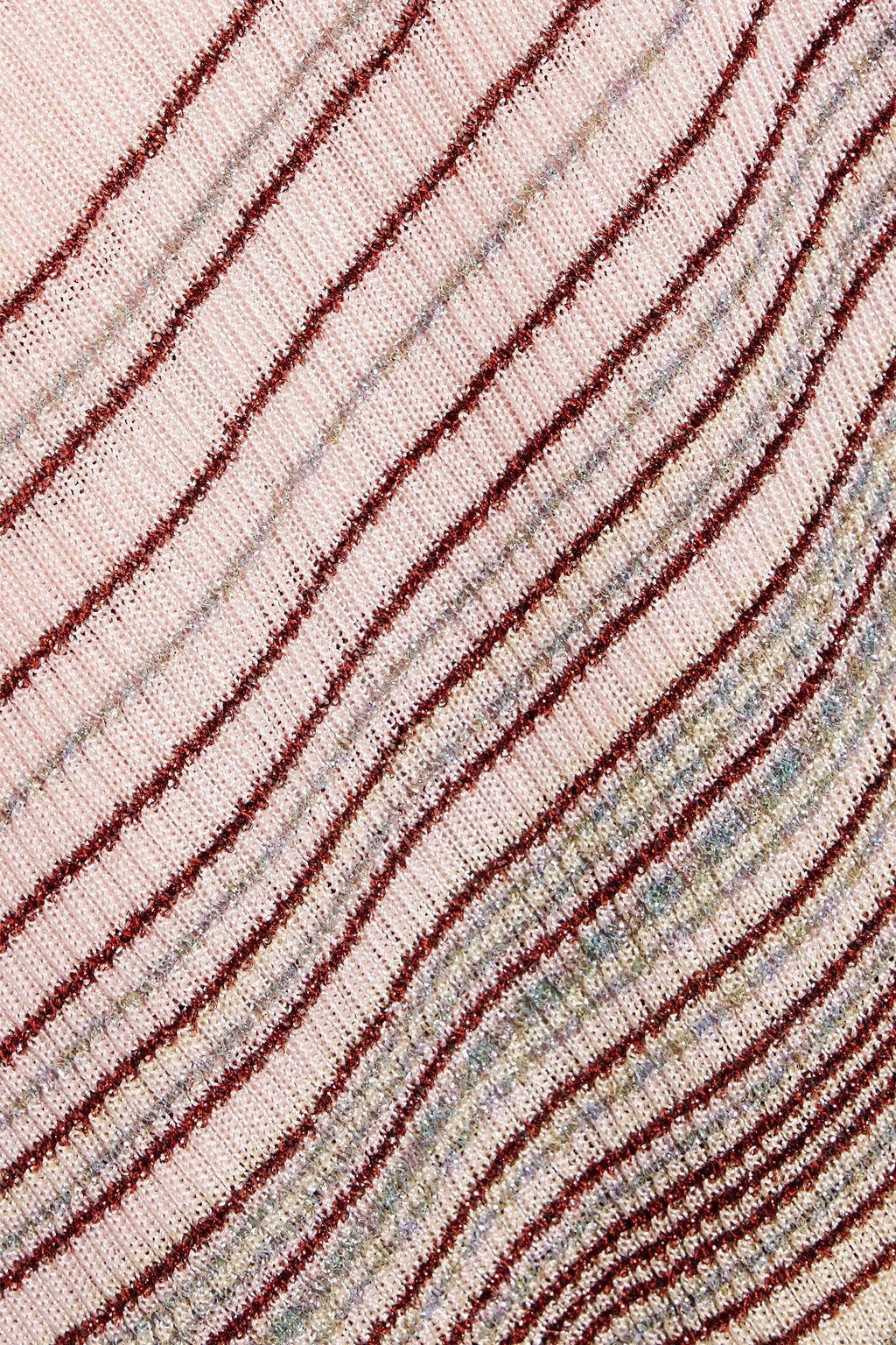 MISSONI Striped ribbed-knit maxi dress