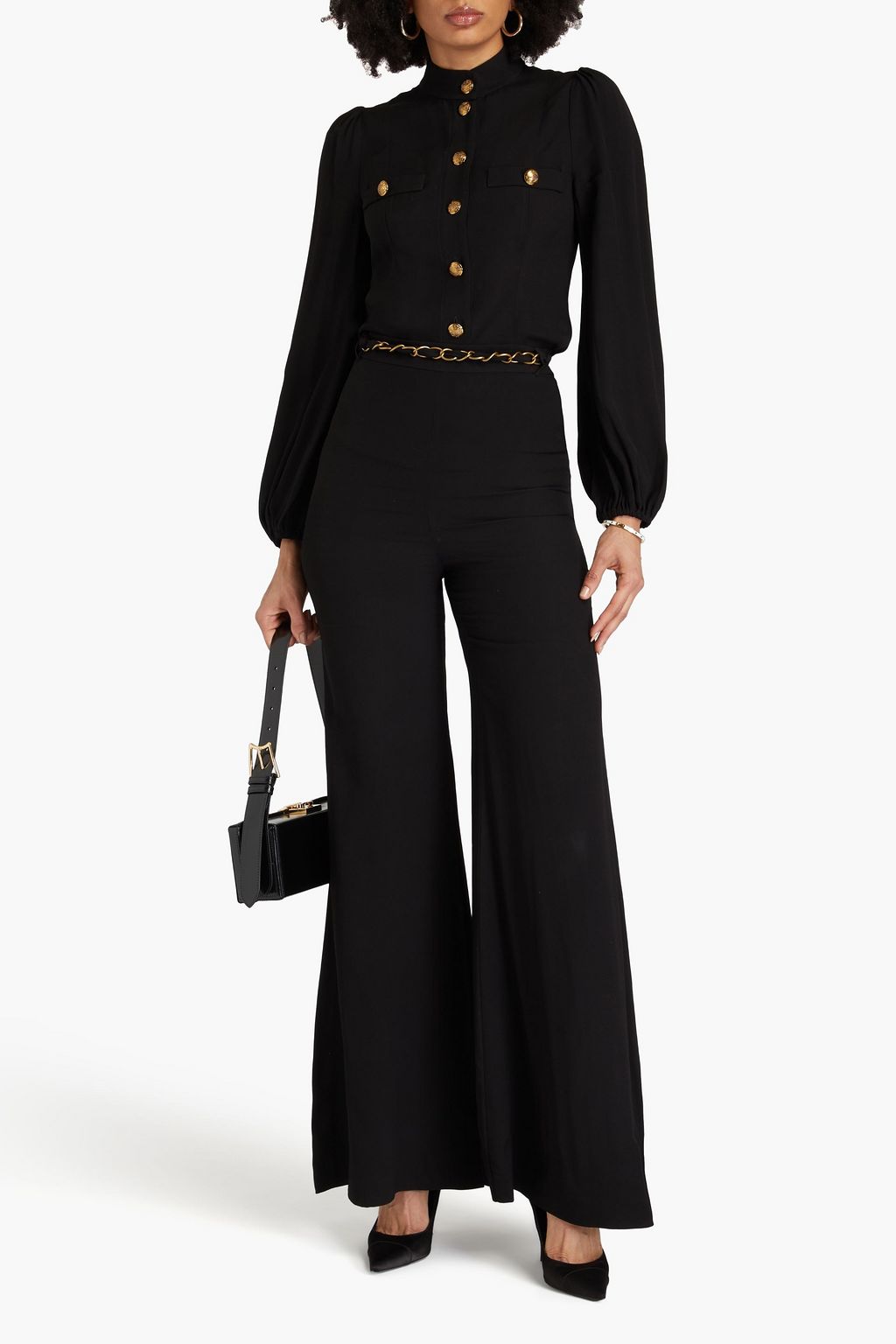 ZIMMERMANN Embellished crepe flared pants