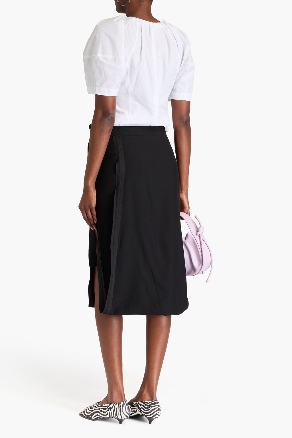 3.1 PHILLIP LIM تنورة من مزيج الصوف بتأثير ملتف