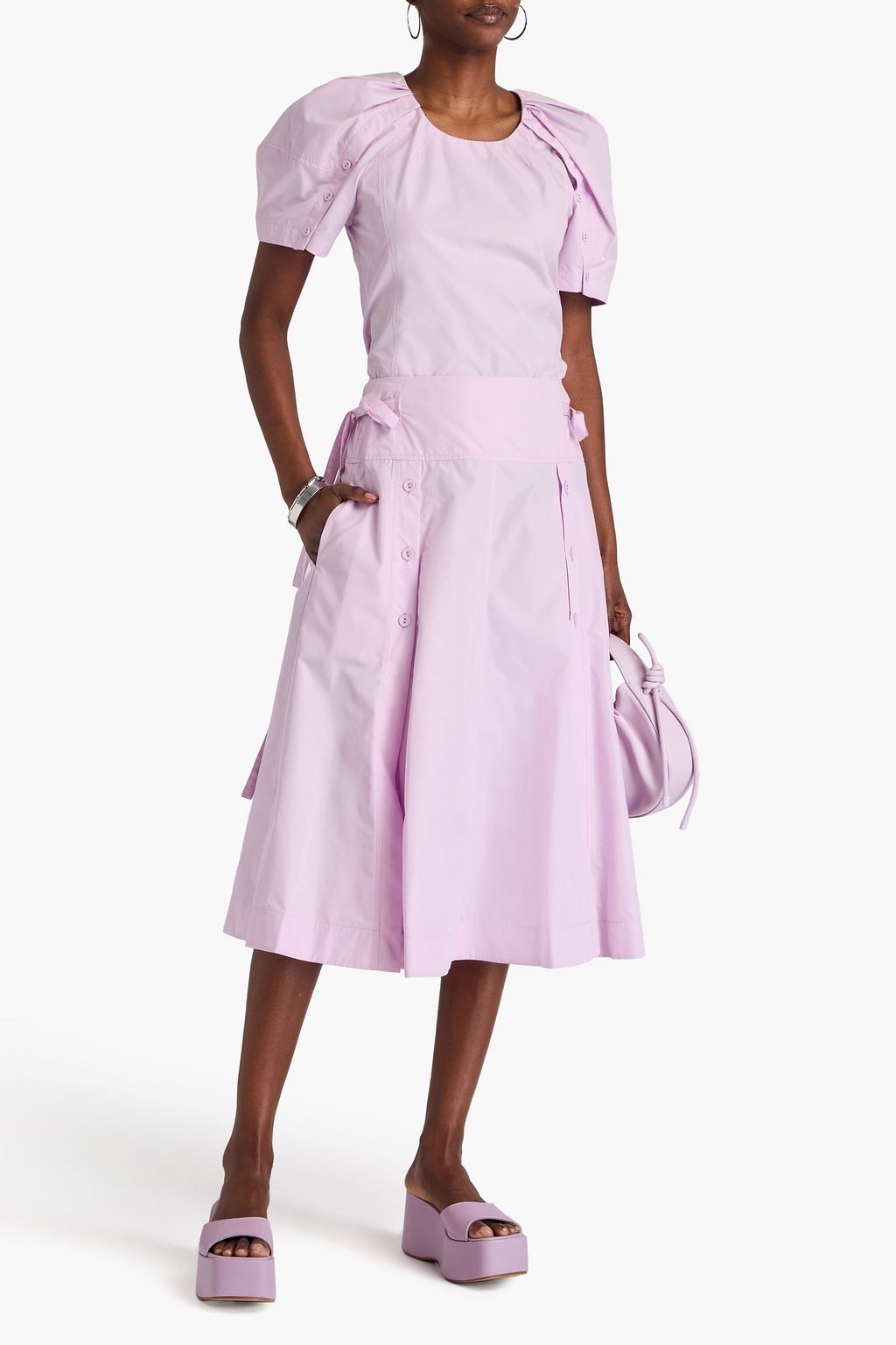 3.1 PHILLIP LIM Midirock aus Popeline aus einer Baumwollmischung