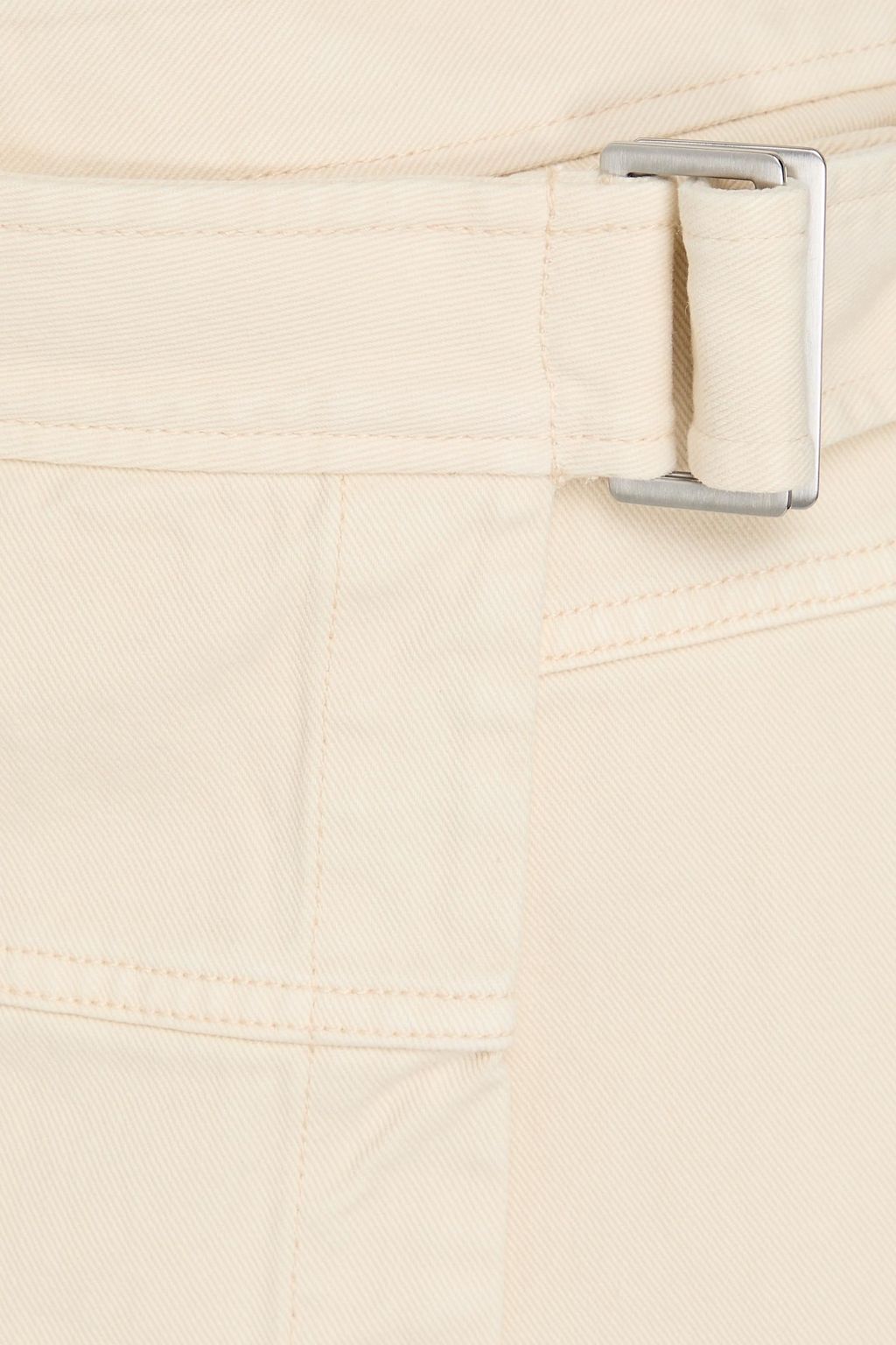 3.1 PHILLIP LIM تنورة من الدنيم بتصميم ملفوف