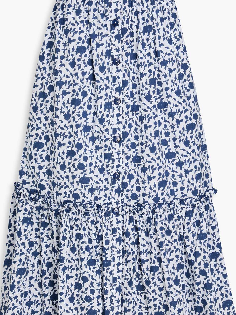 tecla floral-print cotton maxi skirt
