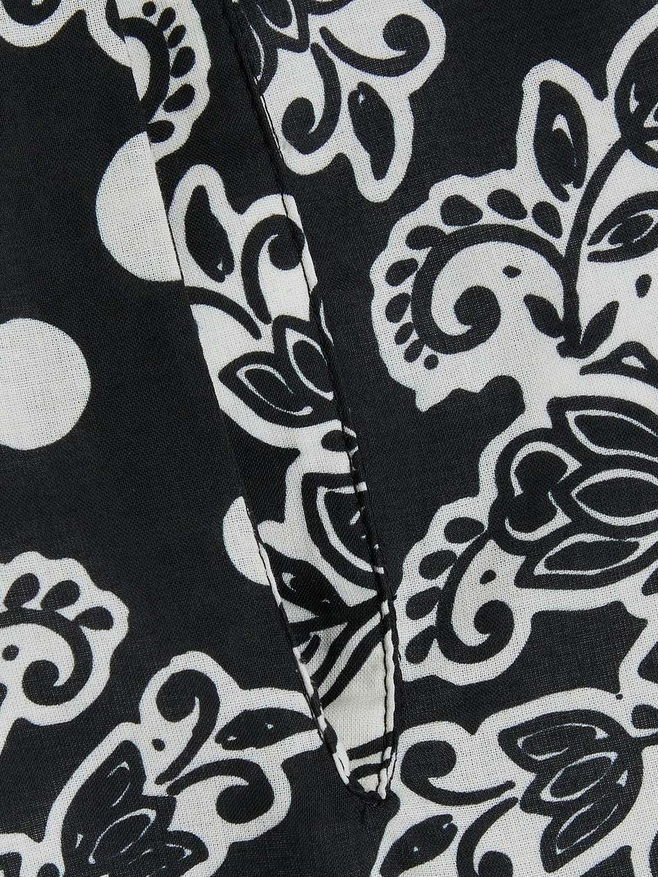 valentina belted printed cotton midi dress