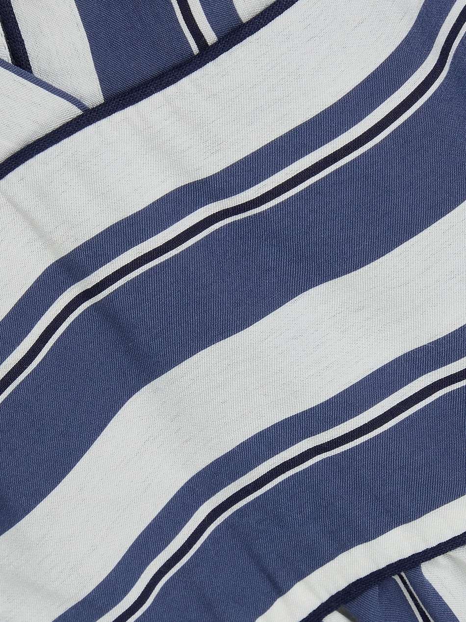 smeralda tiered striped woven midi dress