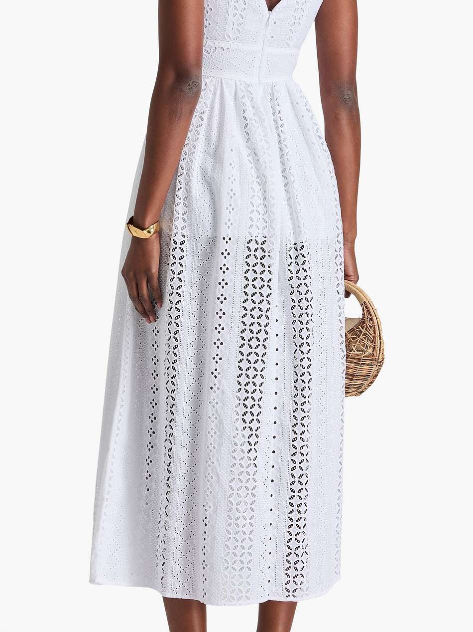 lucina broderie anglaise cotton midi dress