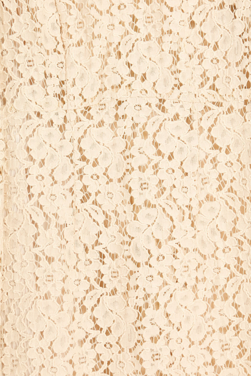Zimmermann Midikleid Aus Guipure-spitze Aus Einer Baumwollmischung In Creme
