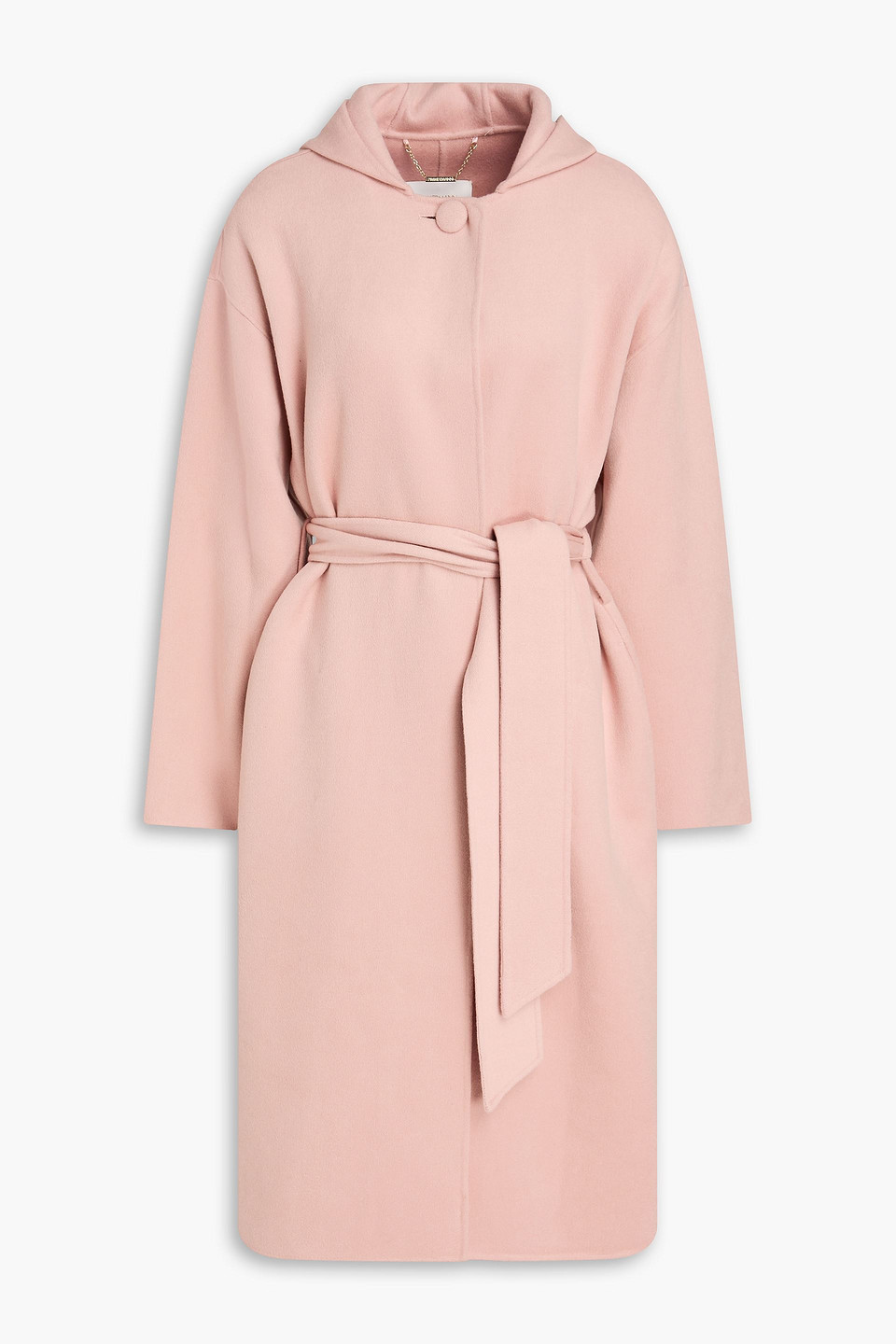 Zimmermann Belted Wool-blend Felt Coat In Pink