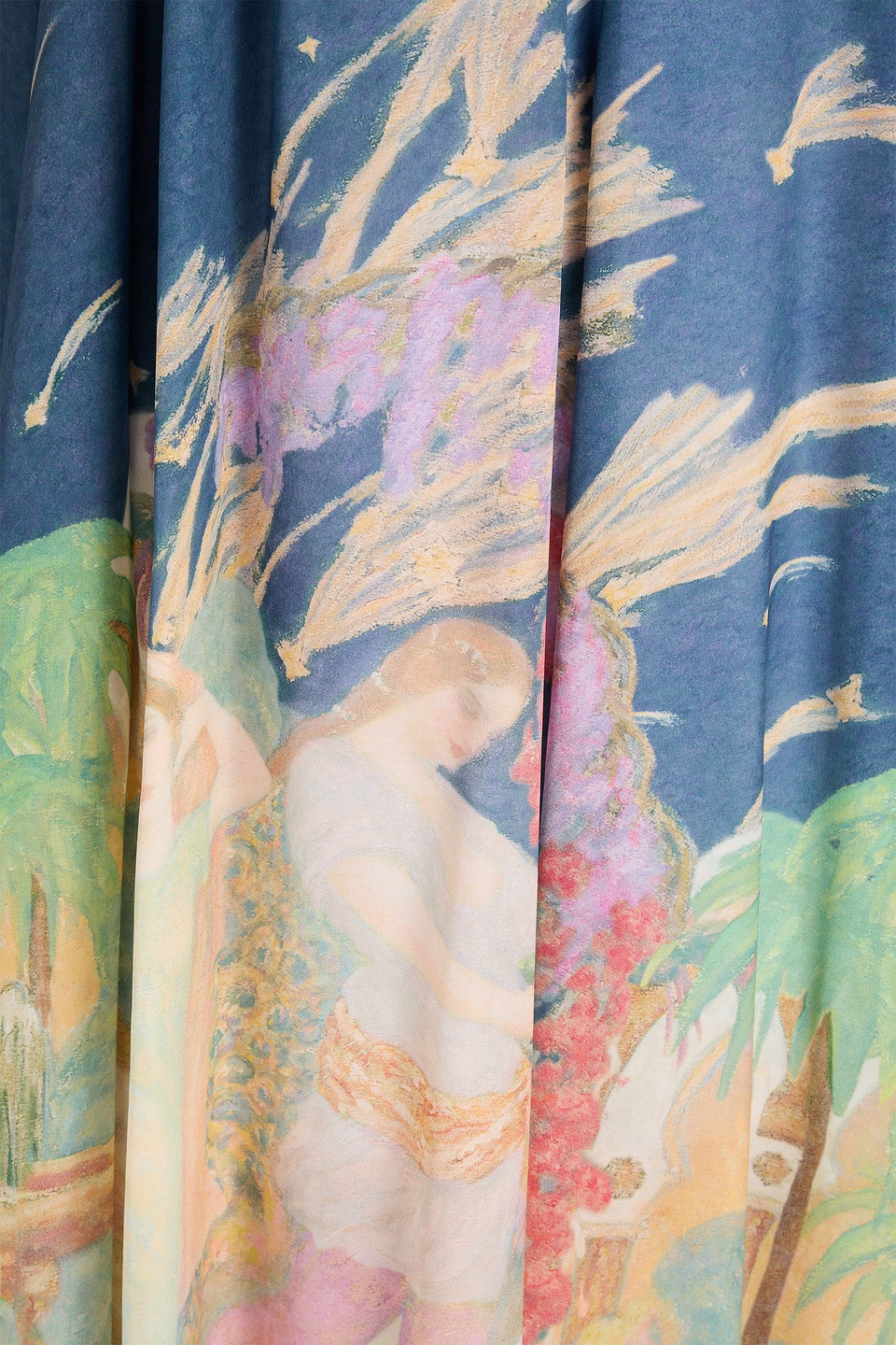 Zimmermann Maxikleid Aus Seide Mit Print In Storm Blue