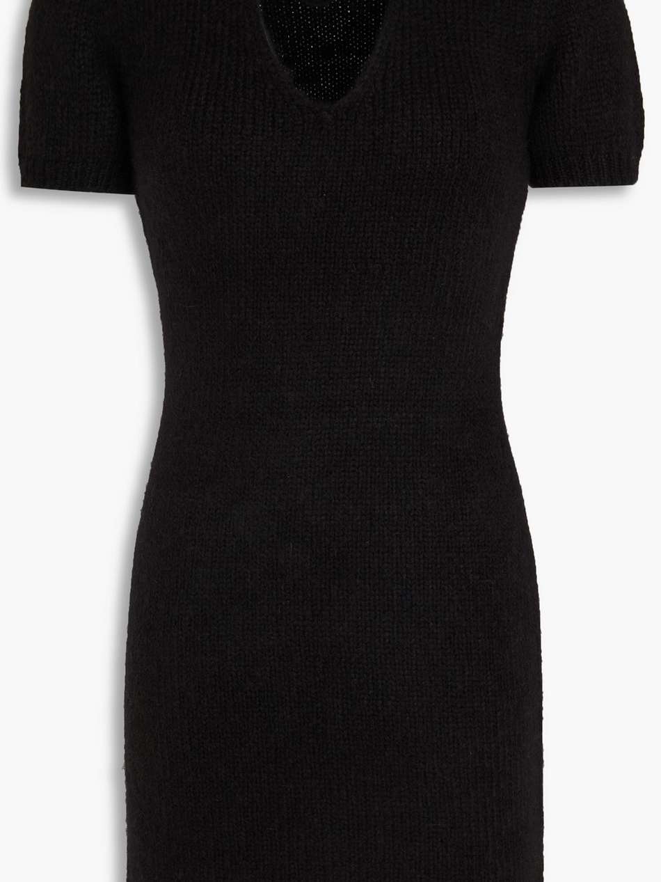 ribbed alpaca-blend mini dress