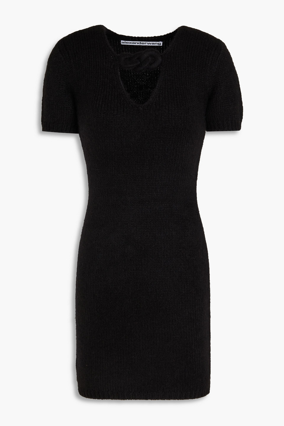 Ribbed alpaca-blend mini dress