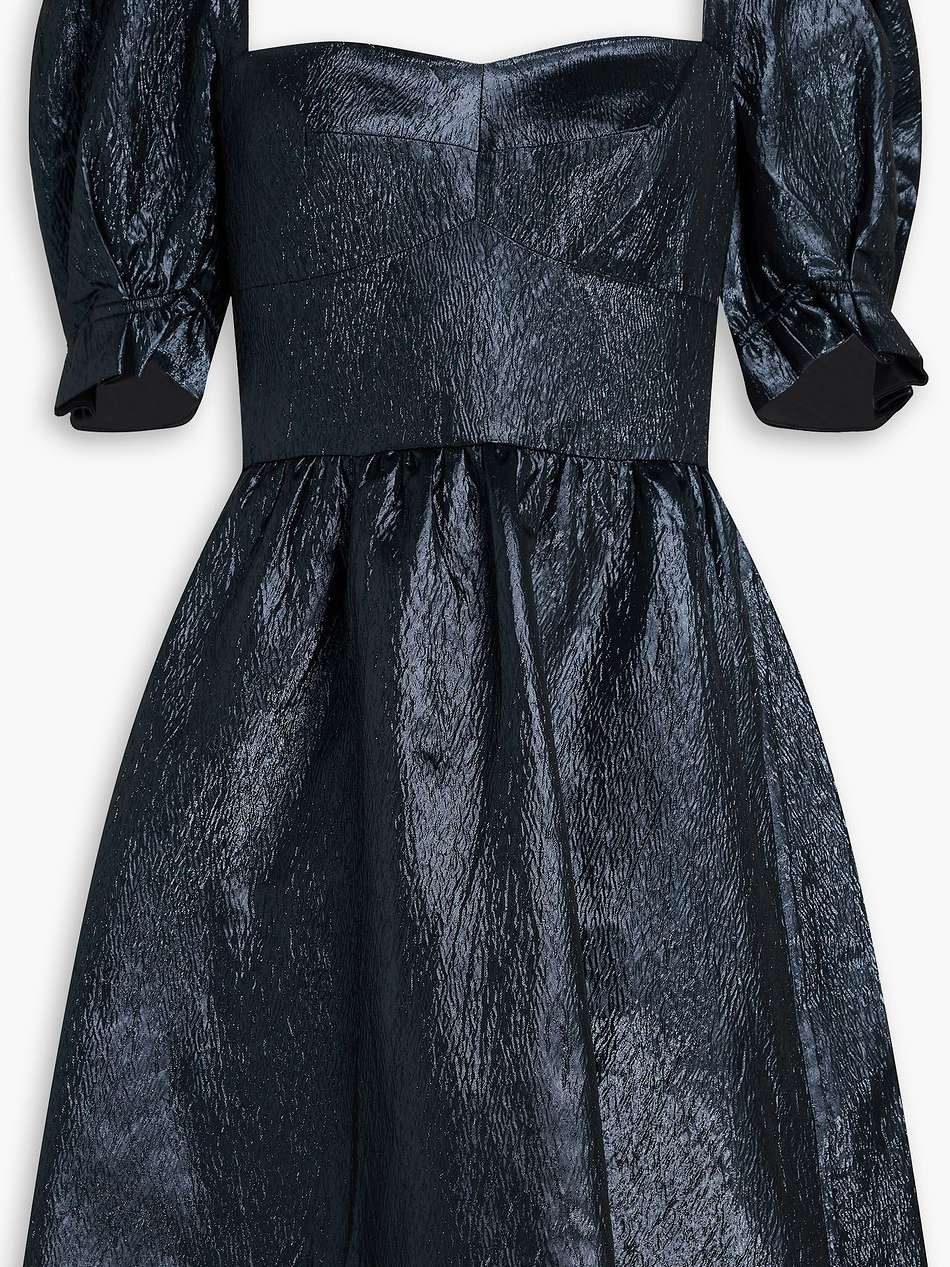 rachel d metallic cloqué mini dress