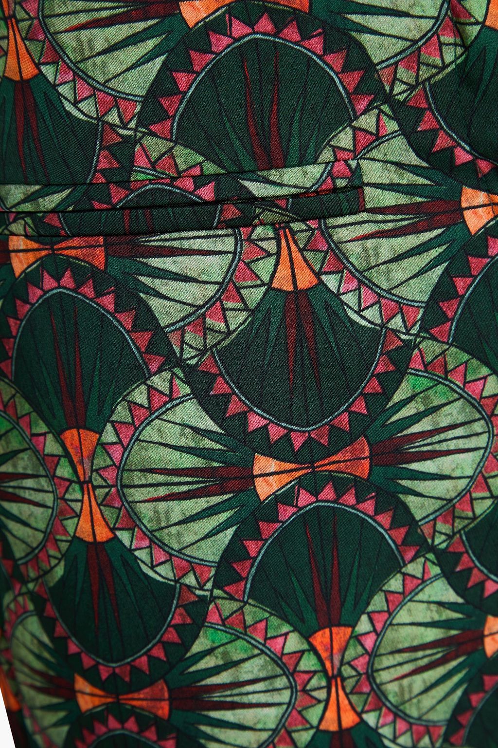 SALONI Printed satin-twill kick-flare pants