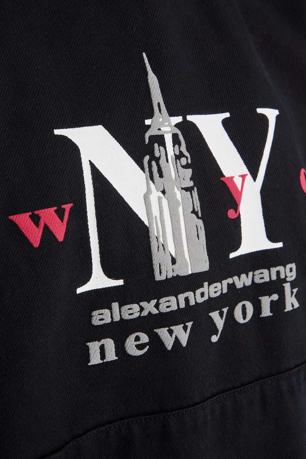 ALEXANDER WANG كنزة هودي من مزيج اللايوسيل والقطن مزينة بطبعات