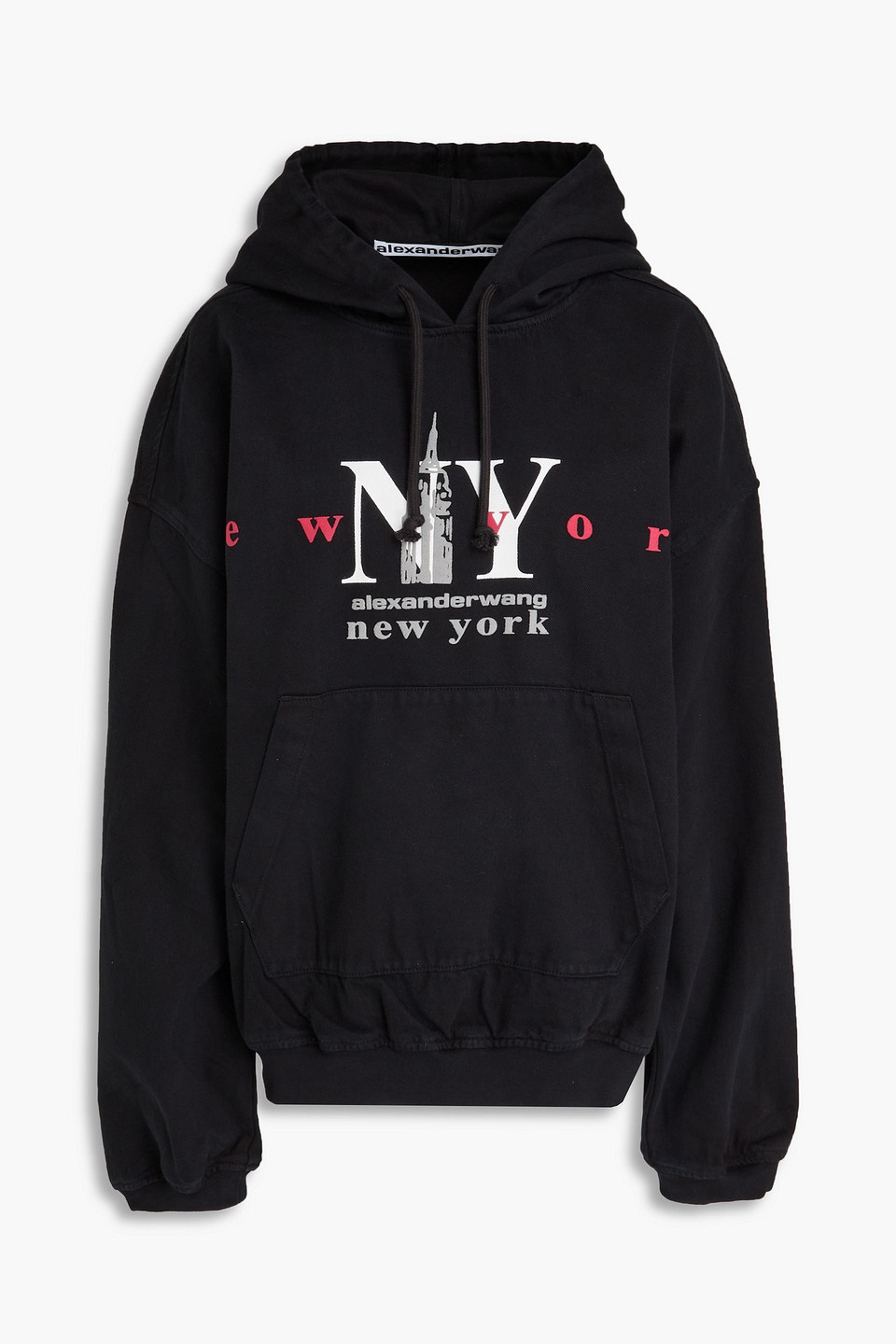 Printed cotton and Lyocell-blend hoodie