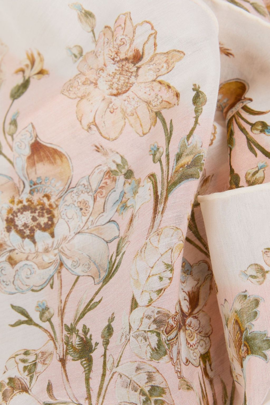 ZIMMERMANN Floral-print cotton and silk-blend voile scarf