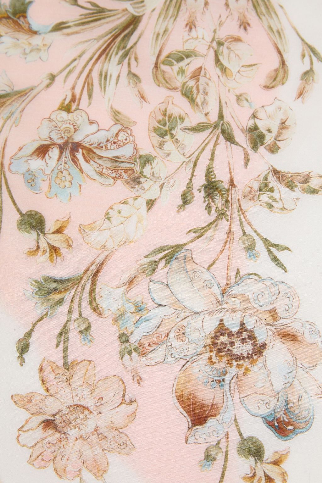 ZIMMERMANN Floral-print cotton and silk-blend voile scarf