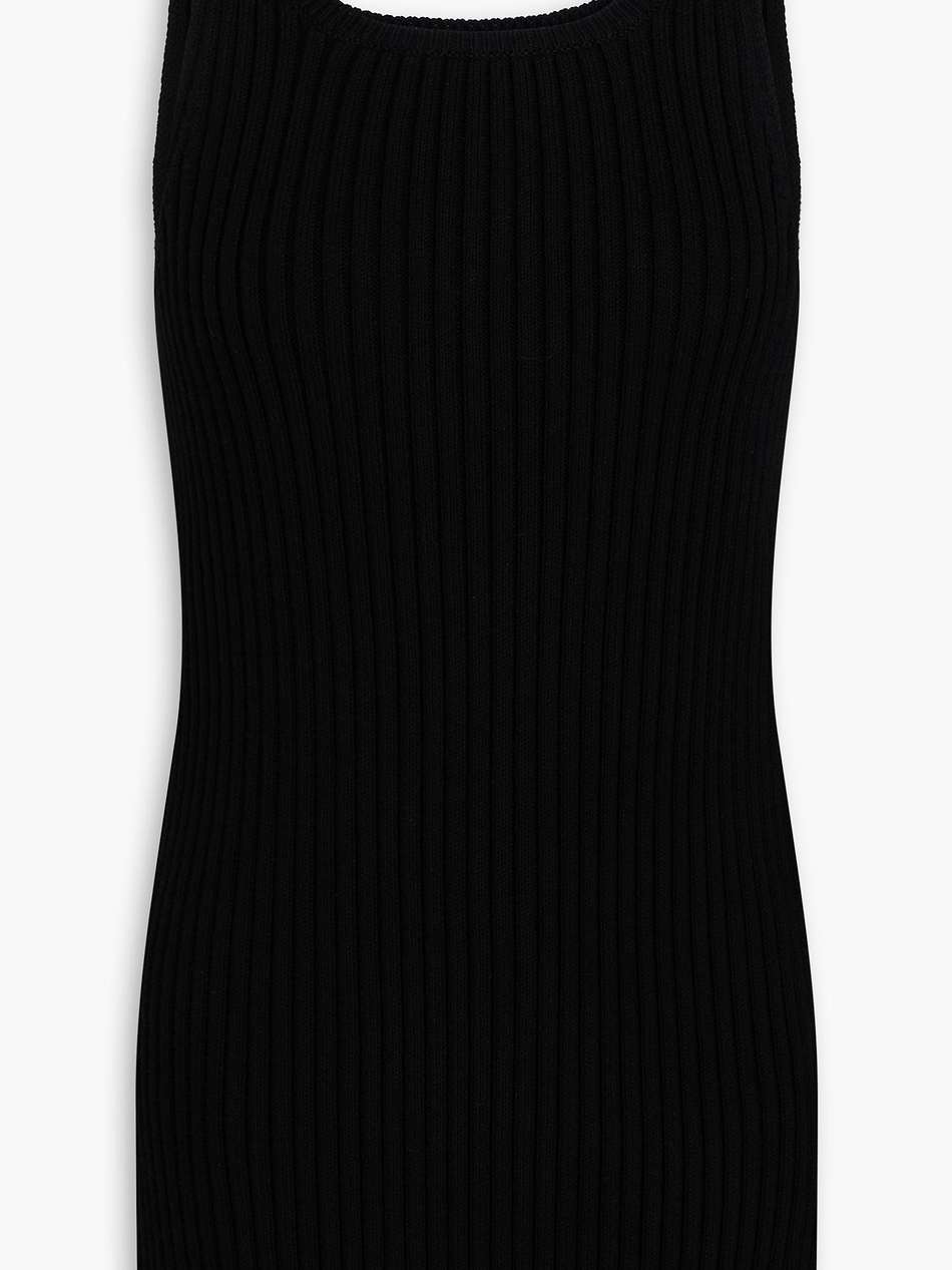 ribbed cotton-blend tank
