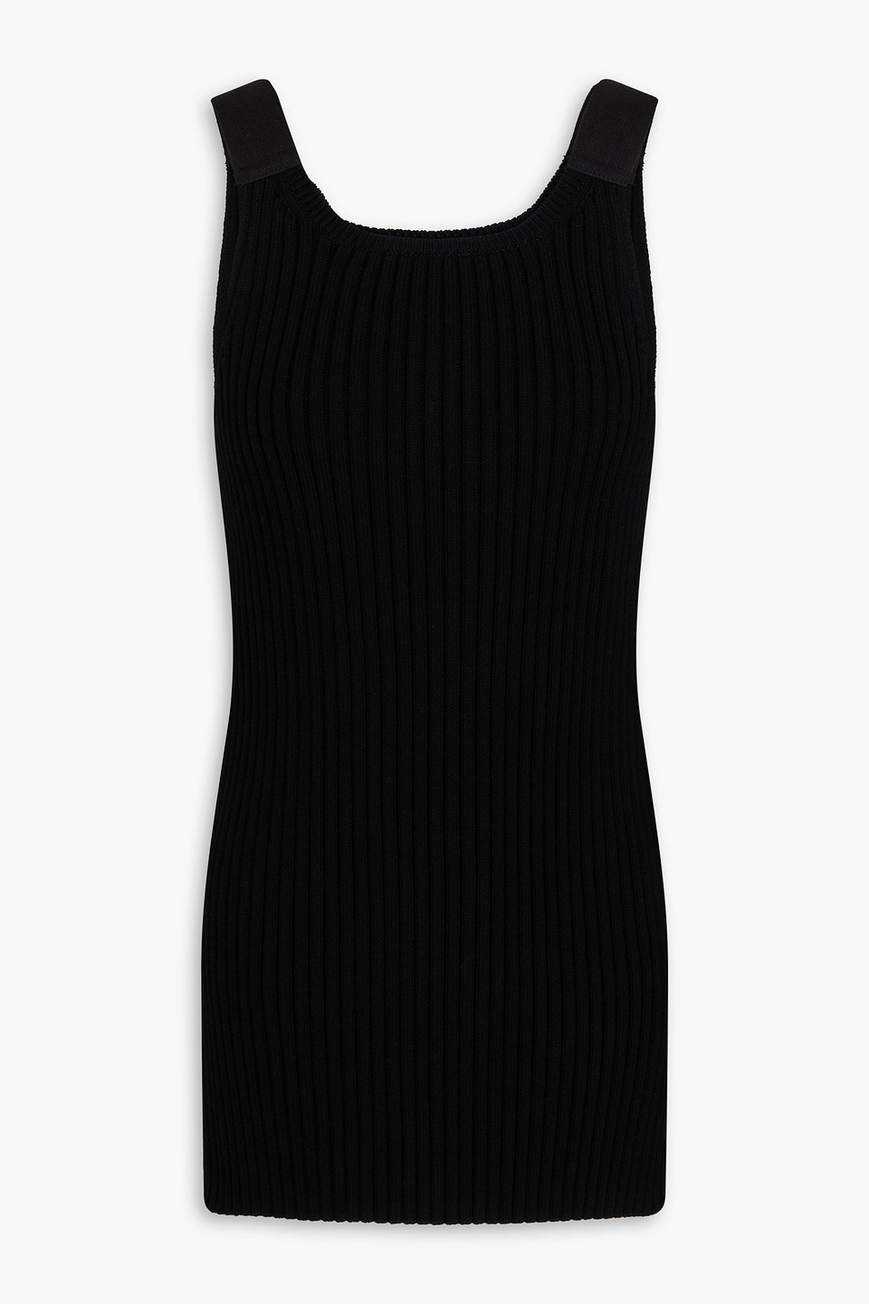 Helmut Lang - Ribbed cotton-blend tank - Black - XS