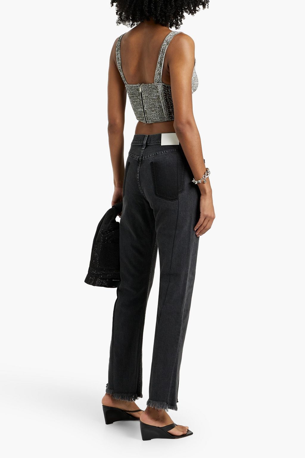 EB DENIM OG Republicas frayed high-rise straight-leg jeans