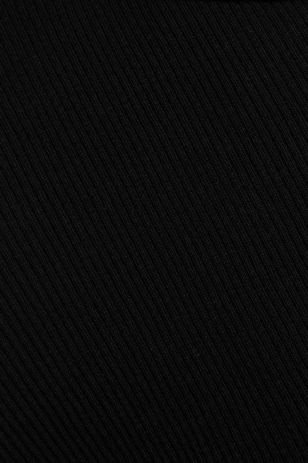 HELMUT LANG بلوزة من الجيرسيه القطني مزين بفتحات