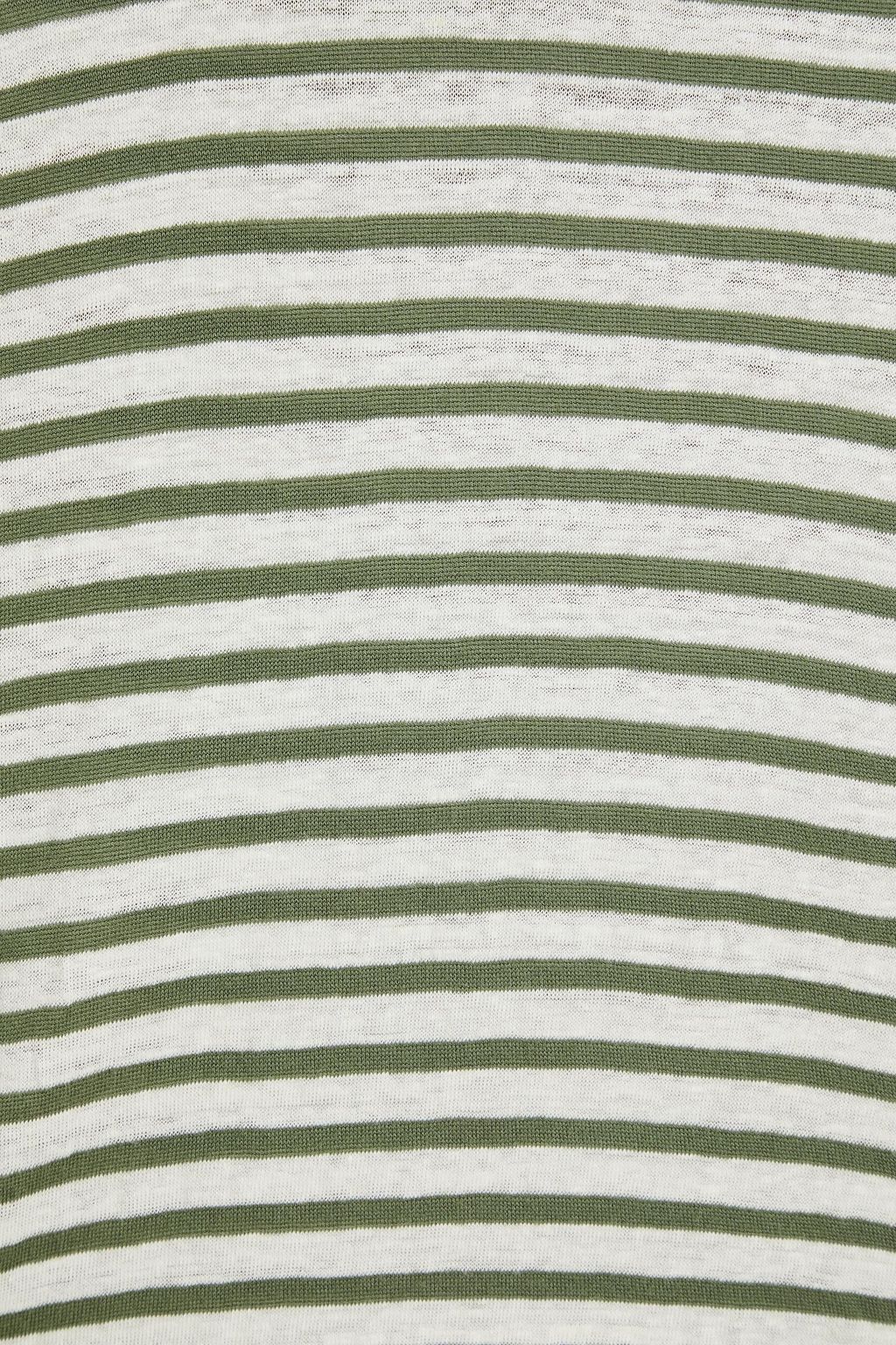 ALEX MILL Prospect striped linen-blend jersey T-shirt