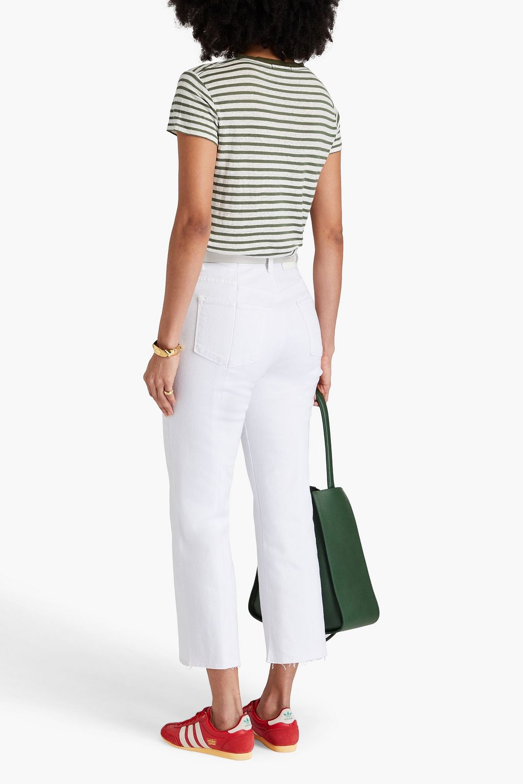 ALEX MILL Prospect striped linen-blend jersey T-shirt