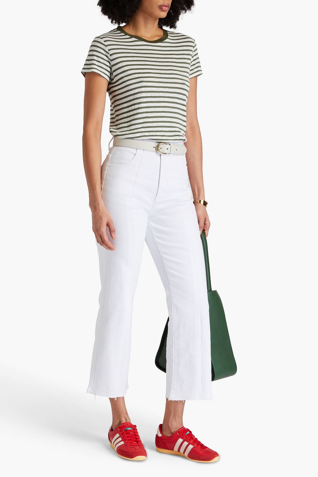 ALEX MILL Prospect striped linen-blend jersey T-shirt