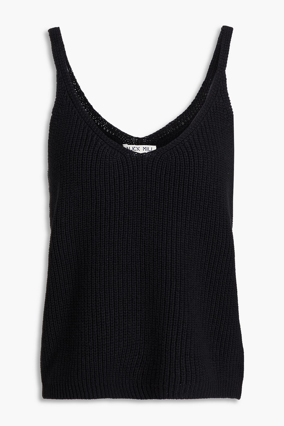 Alex Mill Ribbed-knit Tank In Black