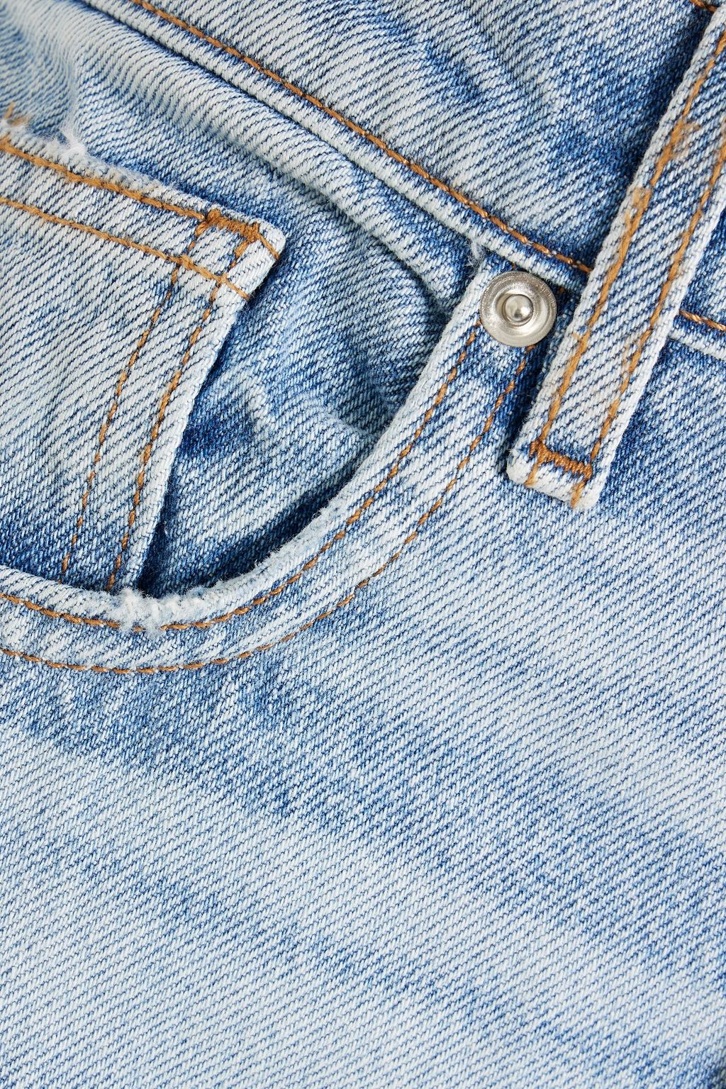 EB DENIM Unraveled Two high-rise straight-leg jeans