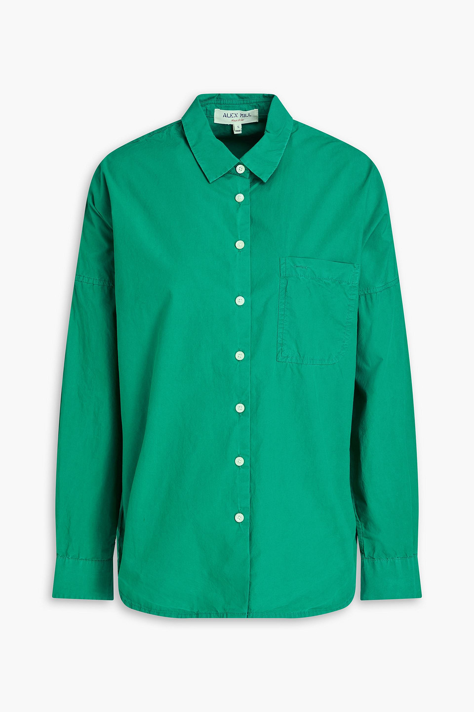 Alex Mill Cotton-poplin Shirt In Jade