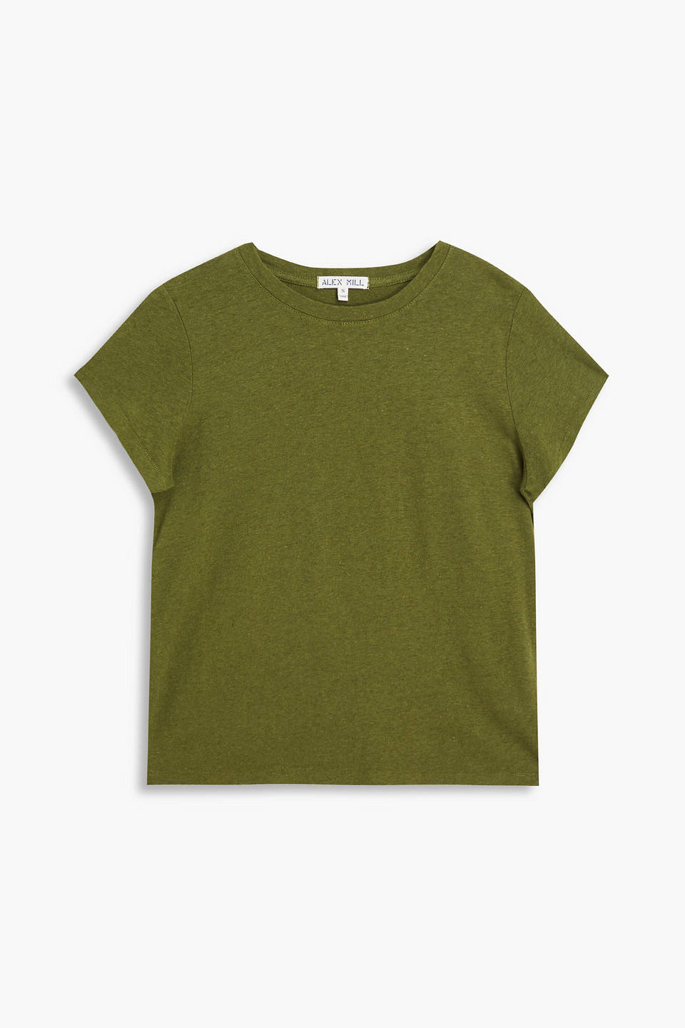 Alex Mill Prospect Linen And Cotton-blend Jersey T-shirt In Army Green