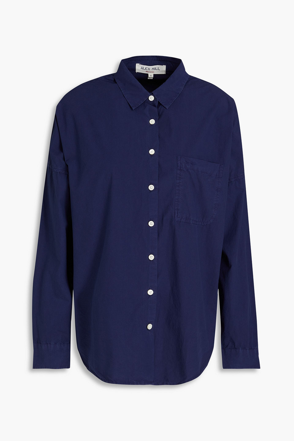 Alex Mill Cotton-poplin Shirt In Navy