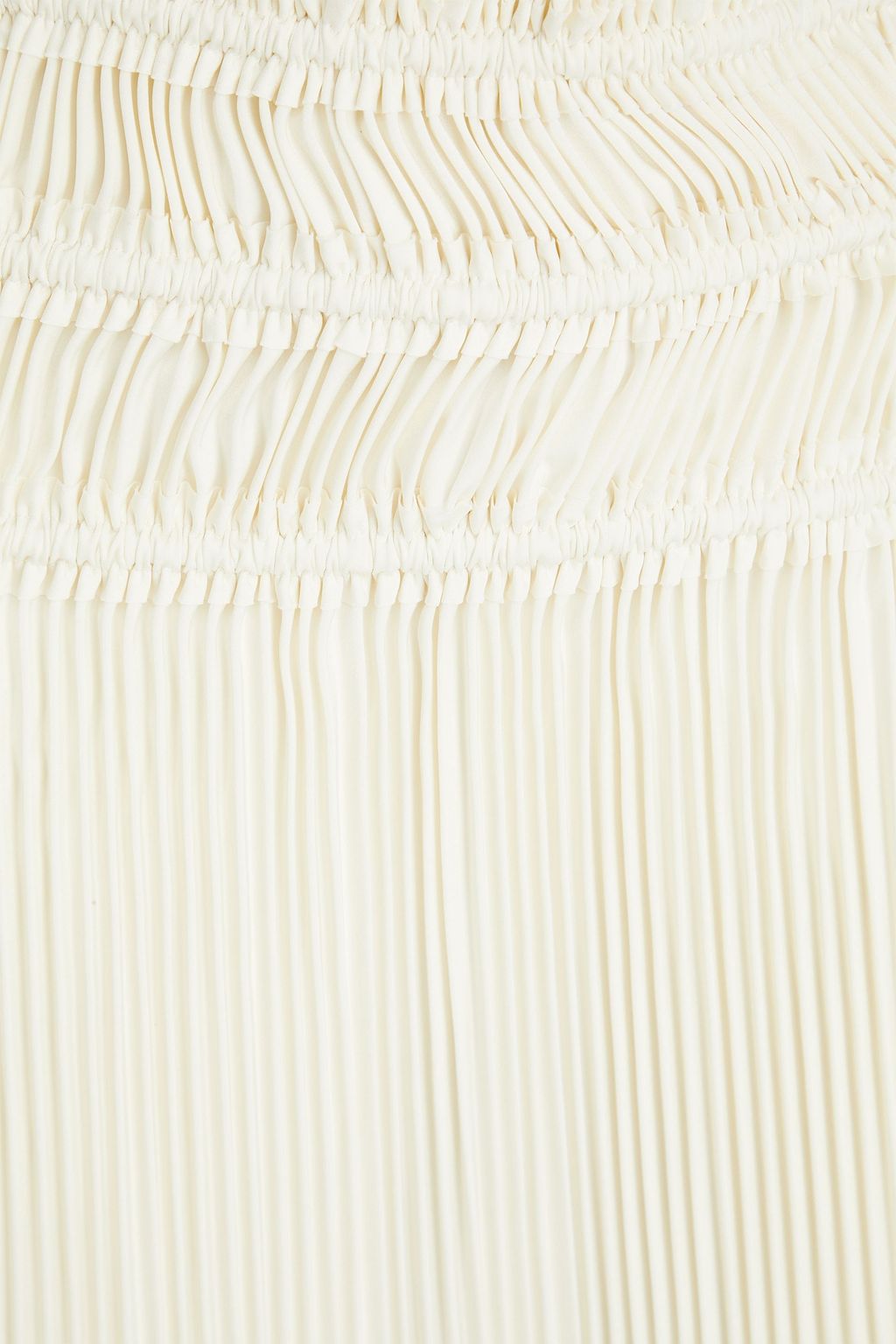 HELMUT LANG تنورة قصيرة من ساتان كريب بتجعيدات رفيعة