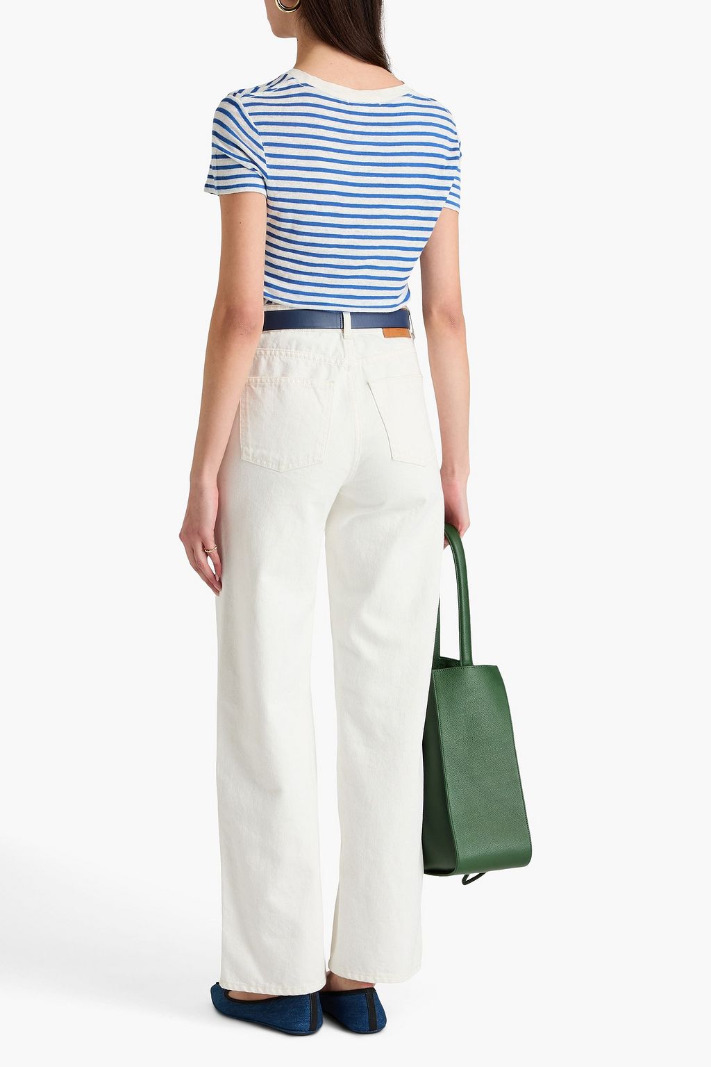 ALEX MILL Prospect striped linen-blend jersey T-shirt