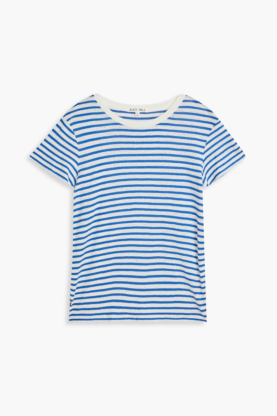 ALEX MILL PROSPECT STRIPED LINEN-BLEND JERSEY T-SHIRT