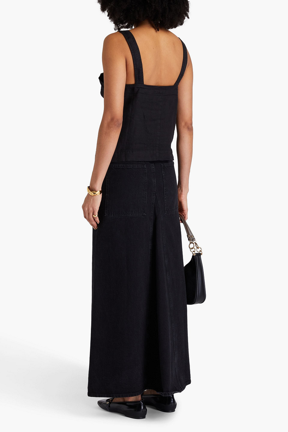 Alex Mill Zoe Tank In Linen In Black