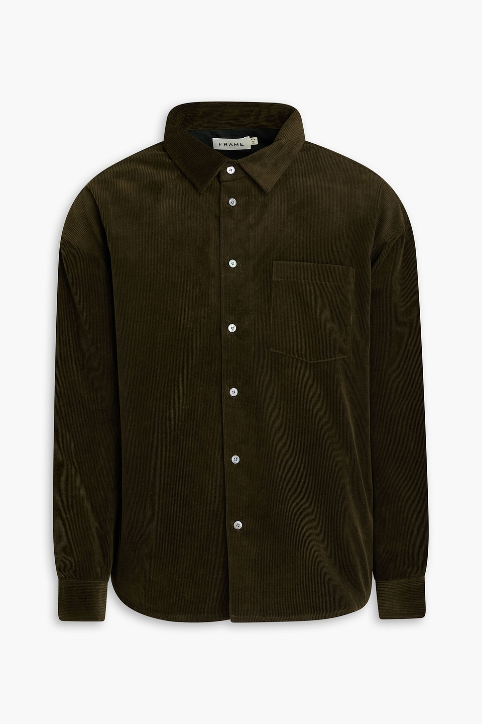 Frame Corduroy Overshirt In Black