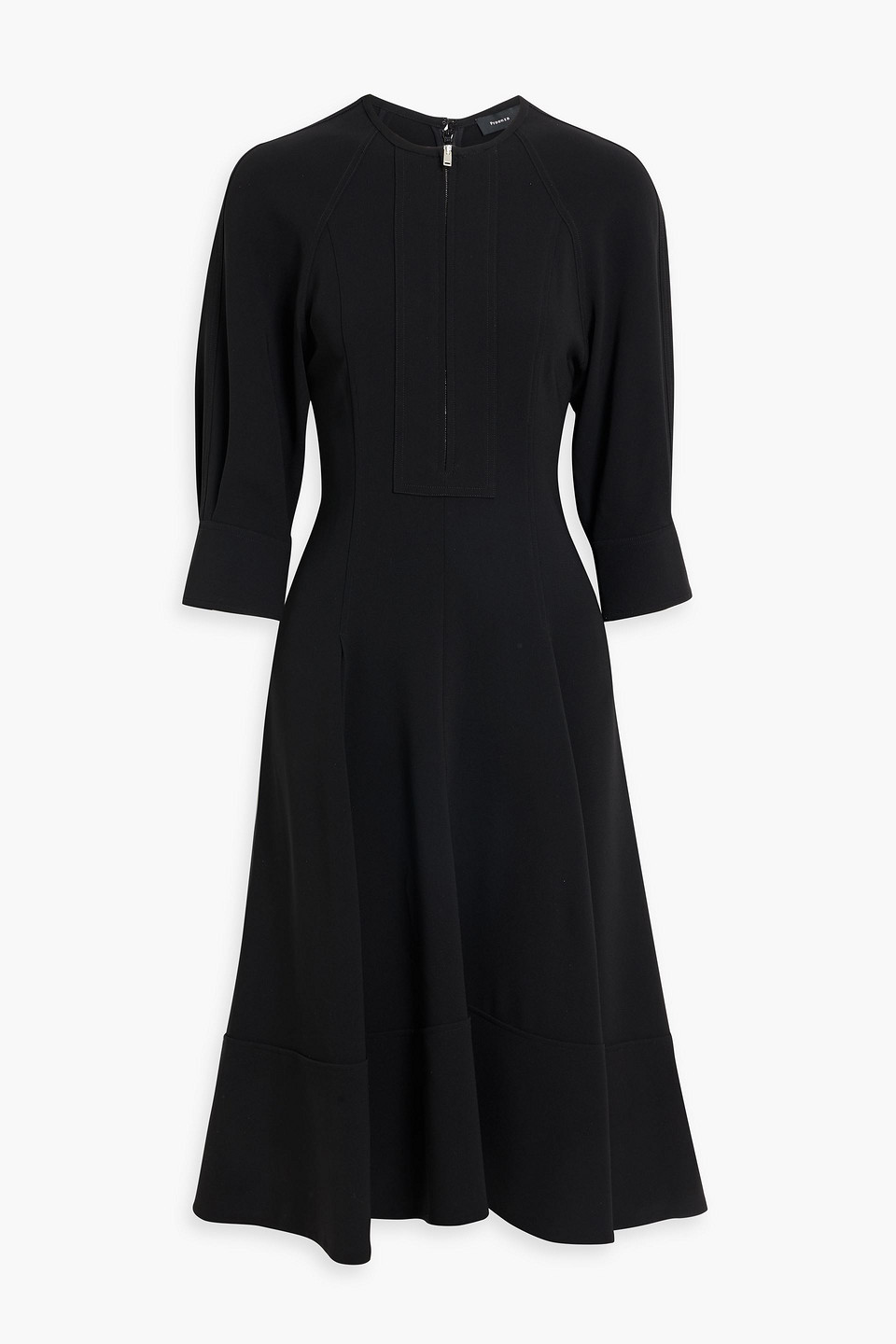 Proenza Schouler Crepe Midi Dress In Black