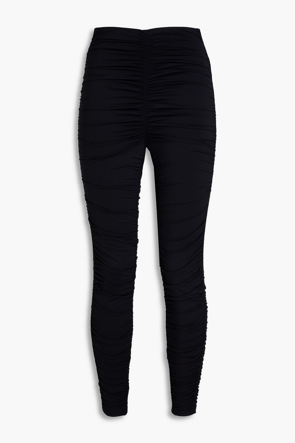 Alexander Wang - Ruched stretch-jersey leggings - Black - L