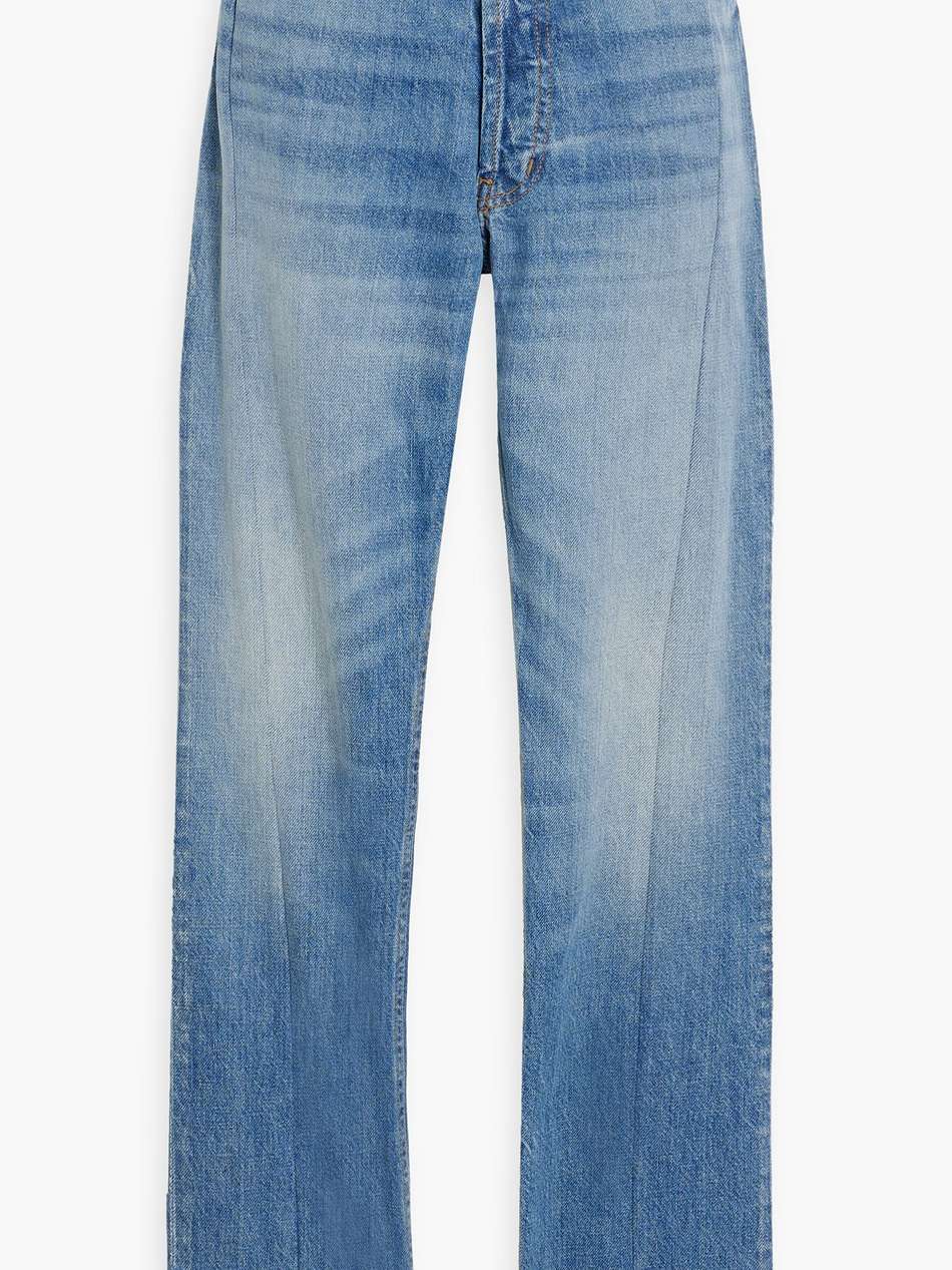 og replica frayed high-rise straight-leg jeans
