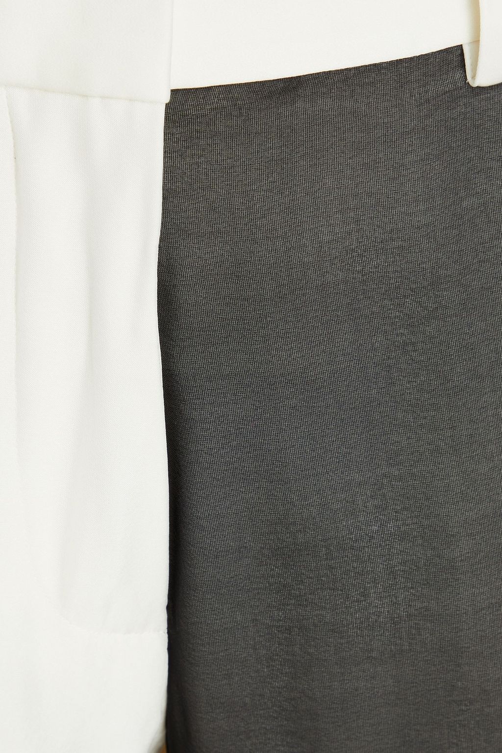 HELMUT LANG بنطلون بأرجل مستقيمة من حرير شيفون بأقسام متباينة الألوان
