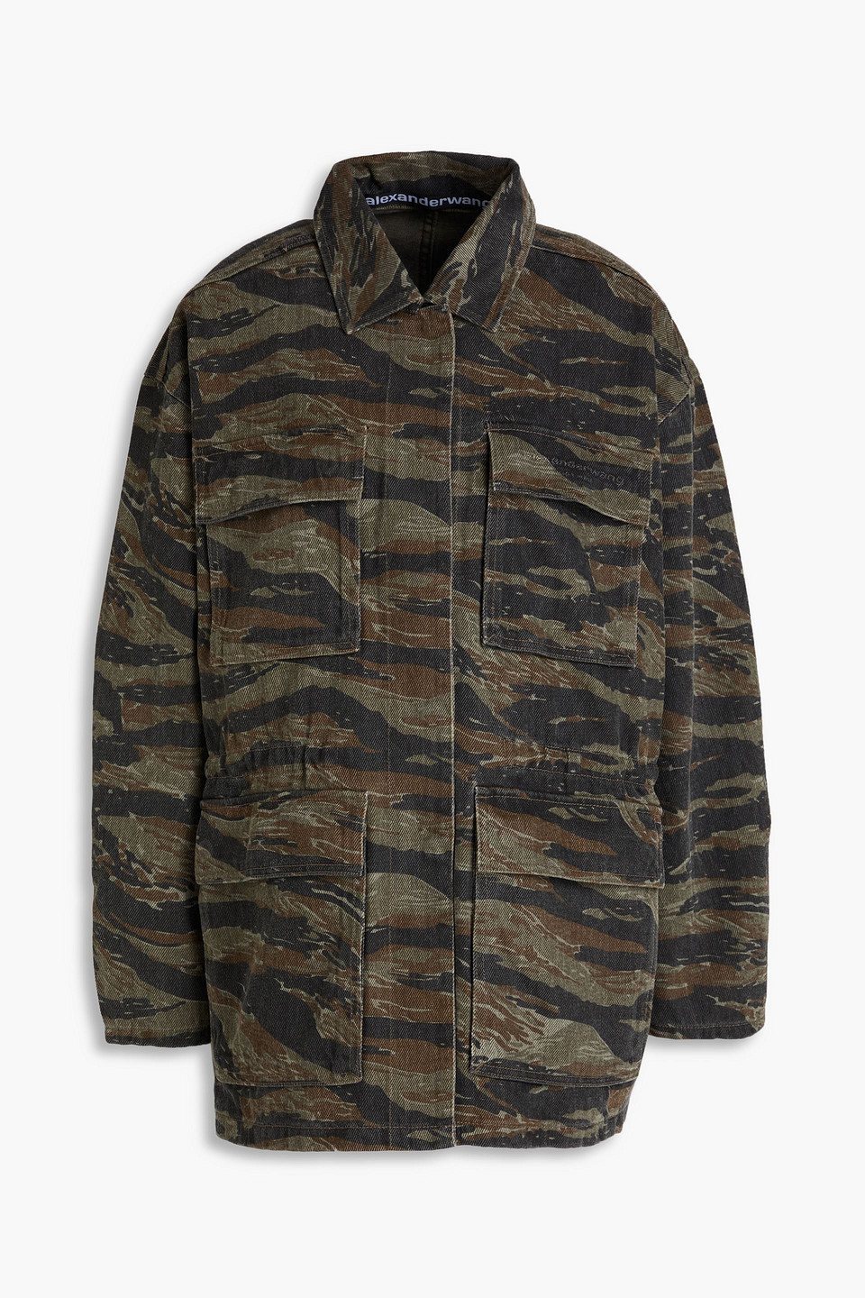 Alexander Wang Jeansjacke Mit Camouflage-print In Military-grün