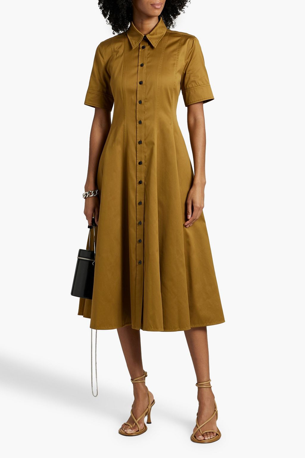 PROENZA SCHOULER Cotton and silk-blend poplin midi shirt