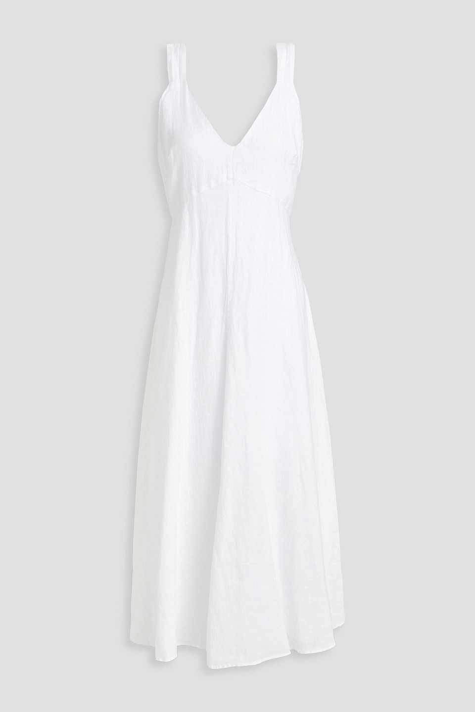 Alex Mill Linen Midi Dress In White